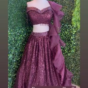 Purple Sequenced Lengha